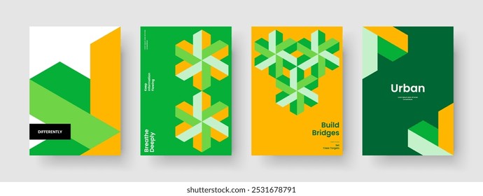 Layout der Geschäftspräsentation isoliert. Geometrisches Broschürendesign. Moderne Banner-Vorlage. Buchumschlag. Poster. Hintergrund. Flyer. Bericht. Notebook. Zeitschrift. Werbung. Handzettel Portfolio
