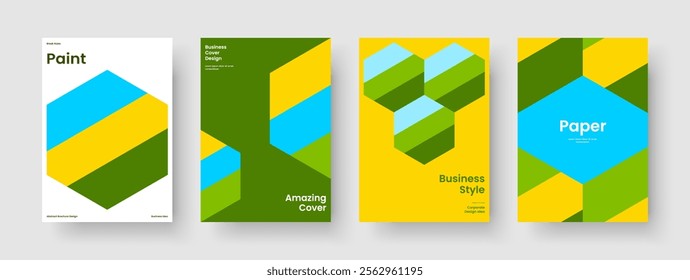 Isolated Business Presentation Layout. Geometric Brochure Template. Abstract Report Design. Poster. Book Cover. Banner. Flyer. Background. Advertising. Handbill. Leaflet. Journal. Pamphlet