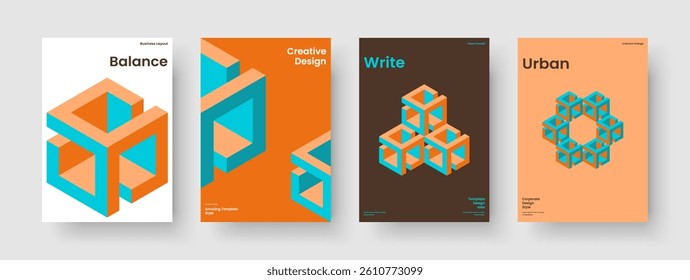 Isolated Business Presentation Layout. Geometric Flyer Design. Abstract Book Cover Template. Brochure. Report. Banner. Background. Poster. Leaflet. Newsletter. Pamphlet. Advertising. Portfolio