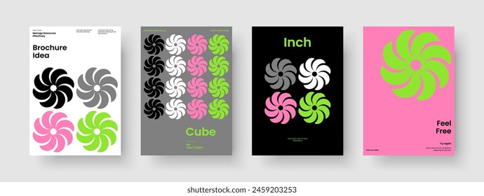 Diseño de presentación empresarial aislado. Diseño de volante moderno. Plantilla de folleto geométrico. Cartel. Informe. Anuncio. Antecedentes. Portada del libro. Publicidad. Handbill. Catálogo. Cuaderno. Identidad de marca