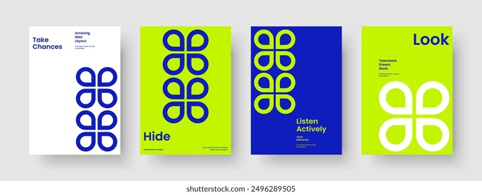 Layout der Geschäftspräsentation isoliert. Modernes Flyer Design. Vorlage für geometrische Berichte. Buchumschlag. Banner. Poster. Broschüre. Hintergrund. Werbung. Katalog. Zeitschrift. Erfassung Handzettel Portfolio