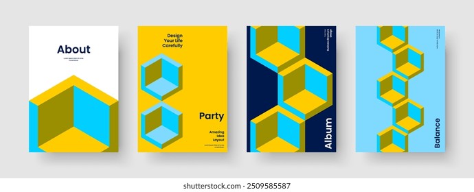 Isolated Business Presentation Layout. Modern Banner Design. Geometric Book Cover Template. Report. Flyer. Poster. Brochure. Background. Handbill. Portfolio. Brand Identity. Newsletter. Advertising