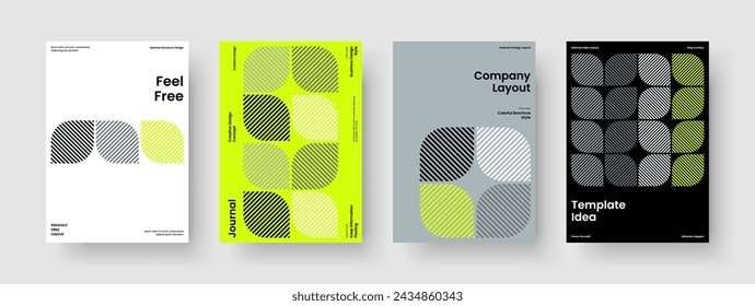 Plantilla de presentación empresarial aislada. Diseño de informe abstracto. Diseño de banner geométrico. Folleto. Portada del libro. Cartel. Volante. Antecedentes. Revista. Boletín informativo. Cartera. Identidad de marca. Folleto