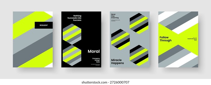 Modelo de Apresentação Comercial Isolado. Design de Panfleto Geométrico. Layout de Relatório Criativo. Faixa. Capa de Livro. Brochura. Cartaz. Histórico. Carteira. Catálogo. Identidade da marca. Boletim informativo. Panfleto