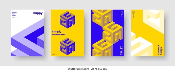 Plantilla de presentación de negocios aislados. Diseño de informe moderno. Diseño de portada de libro Abstractas. Folleto. Cartel. Antecedentes. Anuncio. Volante. Identidad de marca. Manual. Diario. Publicidad. Panfleto