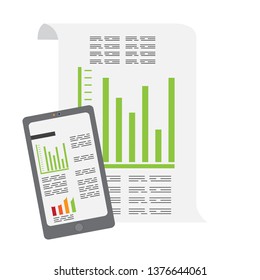 Isolated business reports image. Vector illustration design