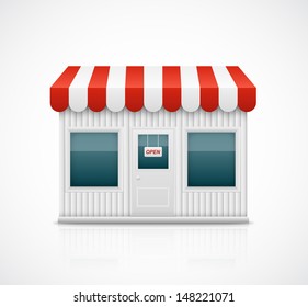 Isolated business stall, eps 10