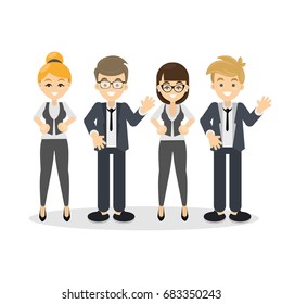Isolated business team.