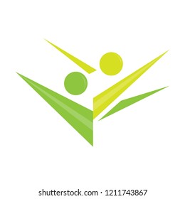 Isolated business teamwork logo. Vector illustration design
