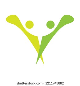Isolated business teamwork logo. Vector illustration design