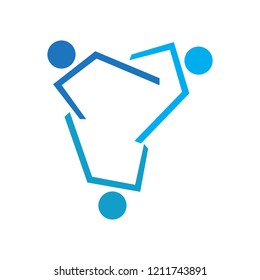 Isolated business teamwork logo. Vector illustration design