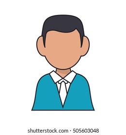 Isolated businessman avatar design