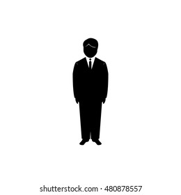 Isolated businessman icon on a white background, Vector illustration