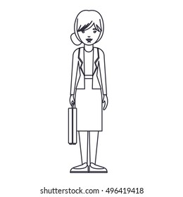Isolated businesswoman cartoon design