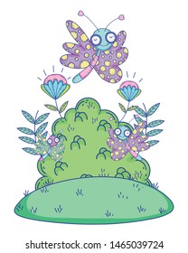 Isolated Butterfly draw cartoon design vector illustration