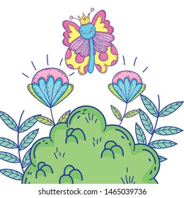 Isolated Butterfly draw cartoon design vector illustration