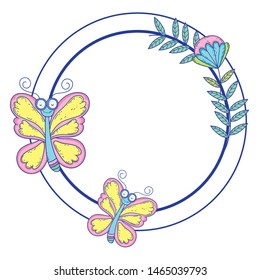 Isolated Butterfly draw cartoon design vector illustration