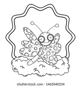 Isolated Butterfly draw cartoon design