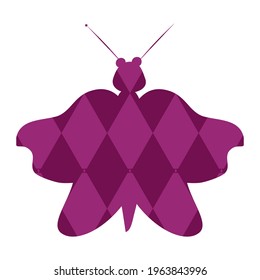 Isolated butterfly image in an abstract style for use in web design or as a print