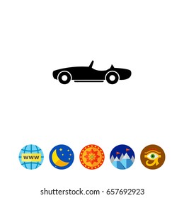 Isolated Cabriolet Icon