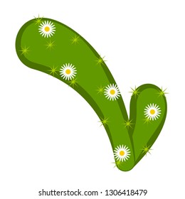 Isolated cactus with flowers. Vector illustration design
