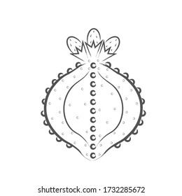 Isolated cactus icon. Outline of a succulent - Vector illustration