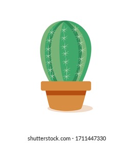 Isolated cactus icon in a potplant - Vector