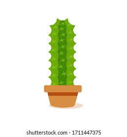 Icono de cactus aislado en una planta - Vector