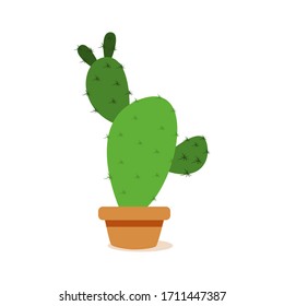 Icono de cactus aislado en una planta - Vector