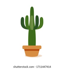 Icono de cactus aislado en una planta - Vector