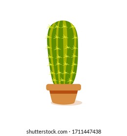Isolated cactus icon in a potplant - Vector
