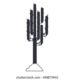 Isolated cactus plant design