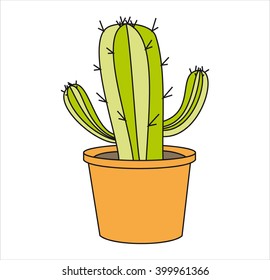 Isolated cactus vector cartoon