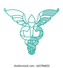 isolated caduceus emblem