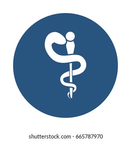 isolated caduceus emblem