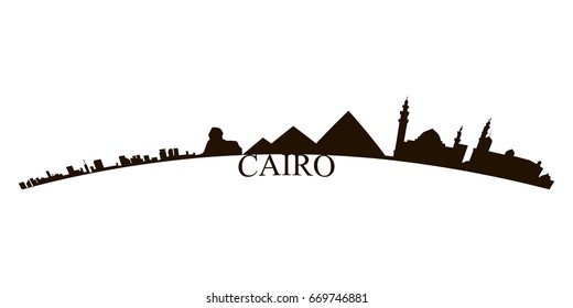 Isolated Cairo skyline on a white background, Vector illustration