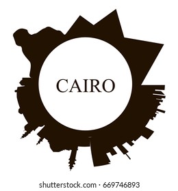 Isolated Cairo skyline on a white background, Vector illustration