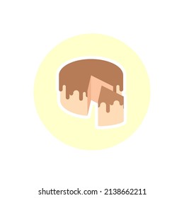 Isolated cake simple vector logo design