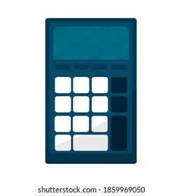 Isolated calculator financial in white background financial icon- Vector