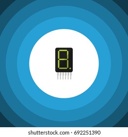 Isolated Calculator Flat Icon. Calculate Vector Element Can Be Used For Display, Calculator, Calculate Design Concept.