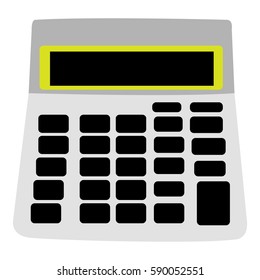 Isolated calculator icon on a white background, Vector illustration