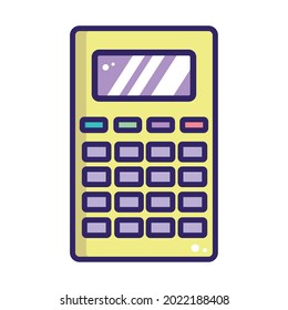 Isolated calculator icon school supply icon