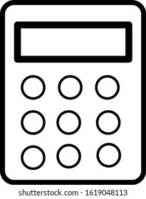  isolated calculator icon vector illustration.