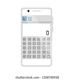 Isolated calculator mobile app. Vector illustration design