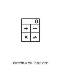 icono de signo de calculadora aislada, ilustración vectorial