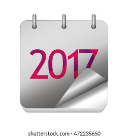 Isolated calendar for 2017, Vector illustration