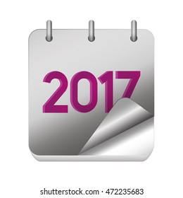Isolated calendar for 2017, Vector illustration