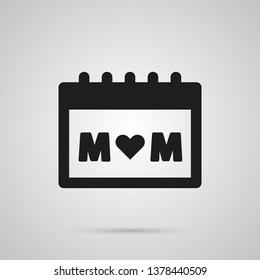 Isolated calendar icon symbol on clean background. Vector holiday element in trendy style.