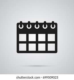 Isolated Calendar Icon Symbol On Clean Background. Vector Date Element In Trendy Style.