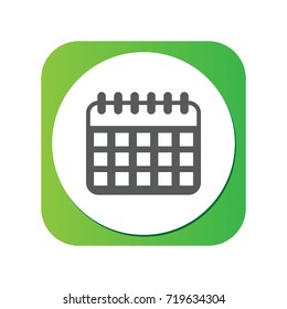 Isolated Calendar Icon Symbol On Clean Background. Vector Date Element In Trendy Style.